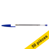 123encre stylos à bille transparent avec capuchon (50 pièces) - bleu