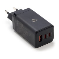 Nedis chargeur USB 3 ports (1x USB-A, 2x USB-C, 65W, Power Delivery, Quick Charge) - noir